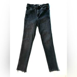 Free People We The Free‎ Washed Black Raw Hem Jegging High Rise Jeans Women’s 29